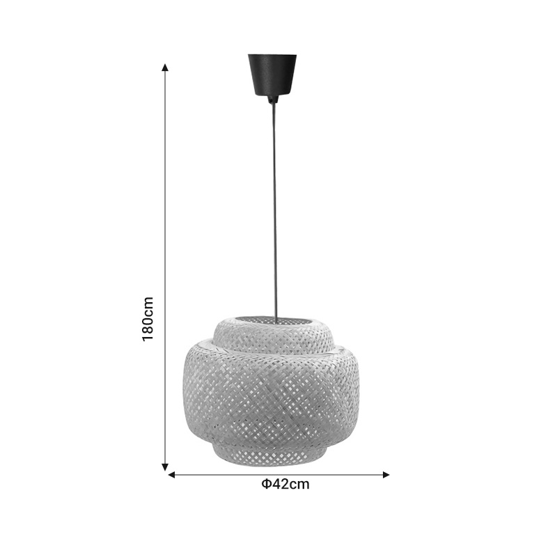 Φωτιστικό Οροφής Μονόφωτο Forsy Inart Ε27 Φυσκό Μπαμπού Φ42X37Εκ