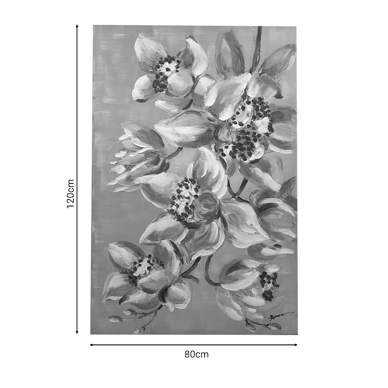 Πίνακας Σε Καμβά Flourish Inart 80X3X120Εκ