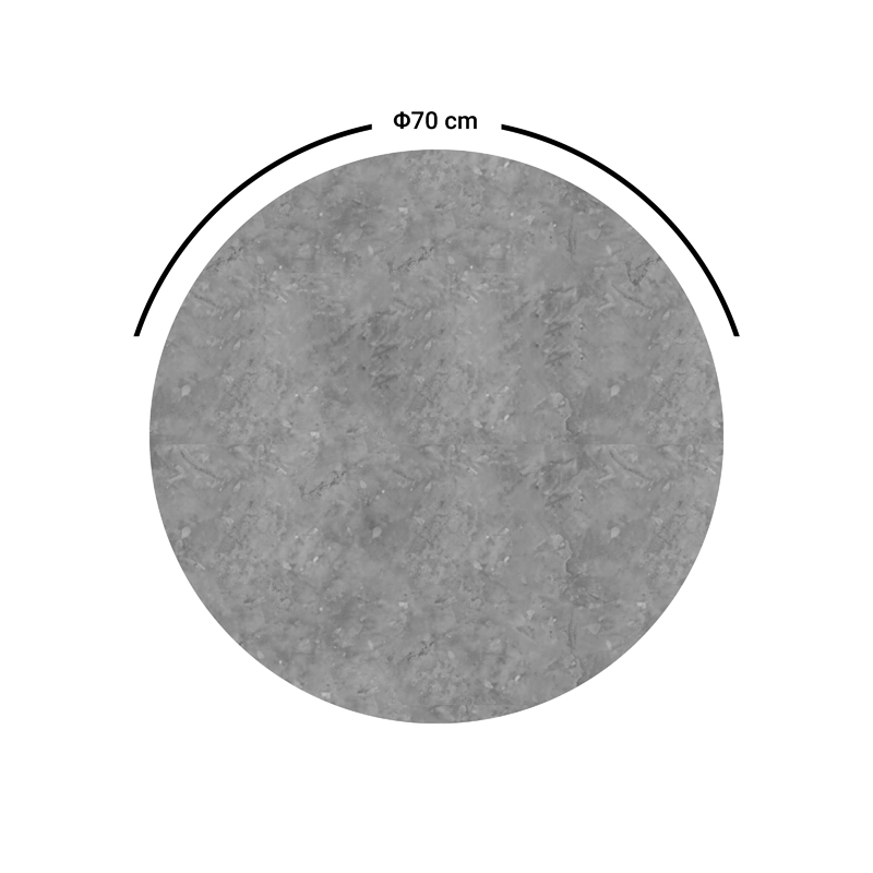 Επιφάνεια Τραπεζιού Fenzo Pakoworld Τ.werzalit Γκρι Μαρμάρου Φ70Εκ