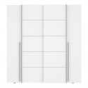Ντουλάπα Ρούχων Lamore Pakoworld Τετράφυλλη Λευκό Μελαμίνης 200X61.5X210.5Εκ