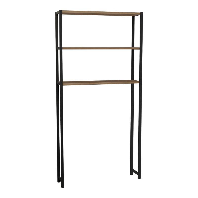 Έπιπλο Πλυντηρίου Bothy Pakoworld Λευκό Μελαμίνης-Μαύρο Μέταλλο 73X22X150Εκ