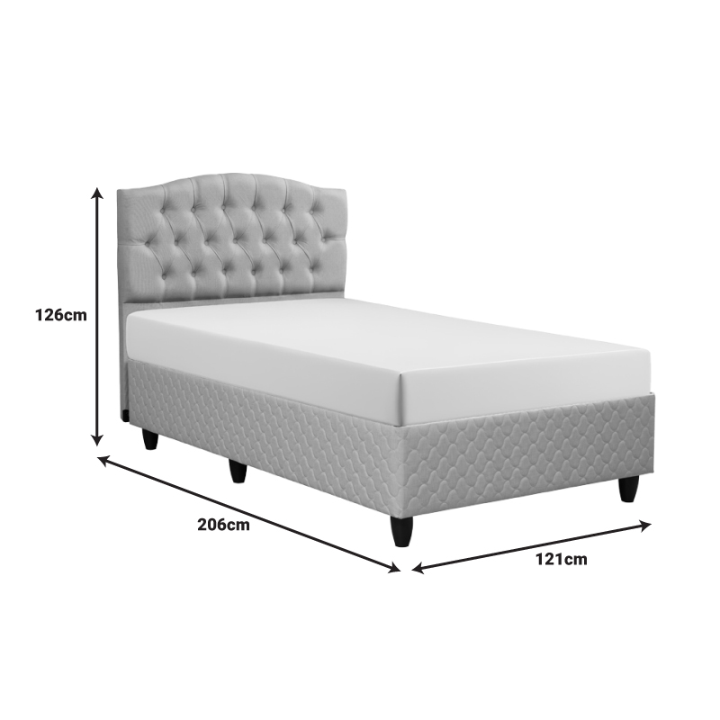 Κρεβάτι Lanse I Pakoworld Σε Κρεμ Απόχρωση 120X200Εκ