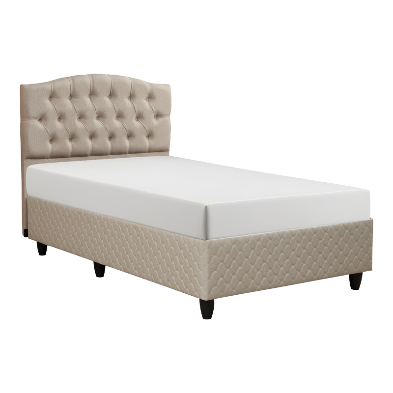 Κρεβάτι Lanse I Pakoworld Σε Κρεμ Απόχρωση 120X200Εκ