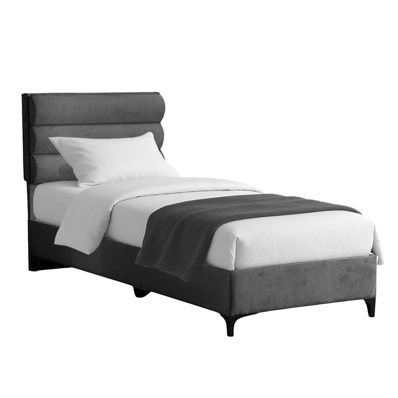 Κρεβάτι Limit Pakoworld Ύφασμα Σε Ανθρακί Απόχρωση 120X200Εκ