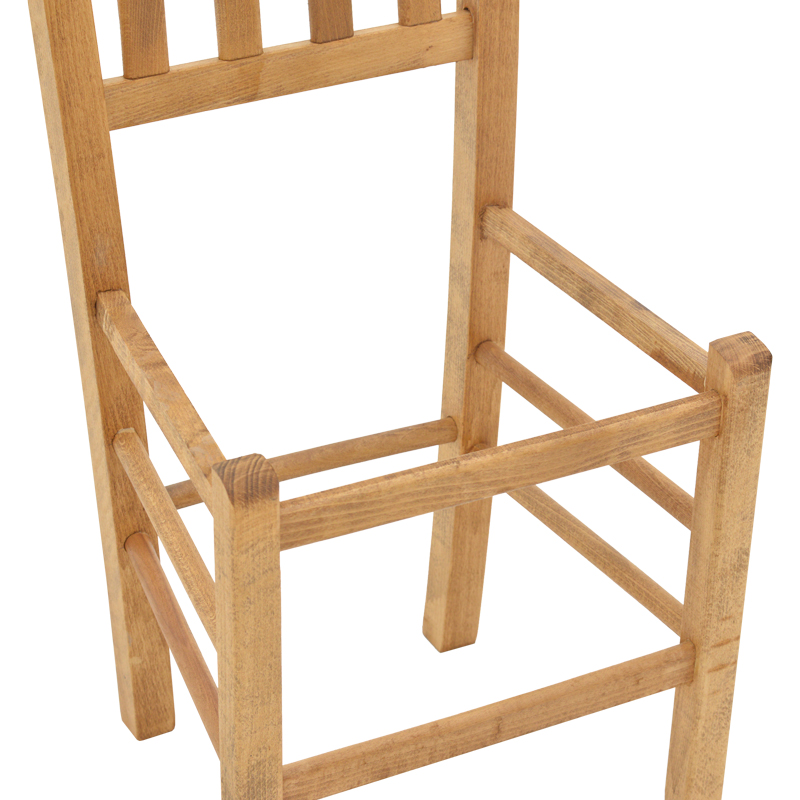 Καρέκλα Καφενείου Σύρος Pakoworld Μασίφ Ξύλο Οξιάς Λούστρο Καρυδί 41X42X92Εκ