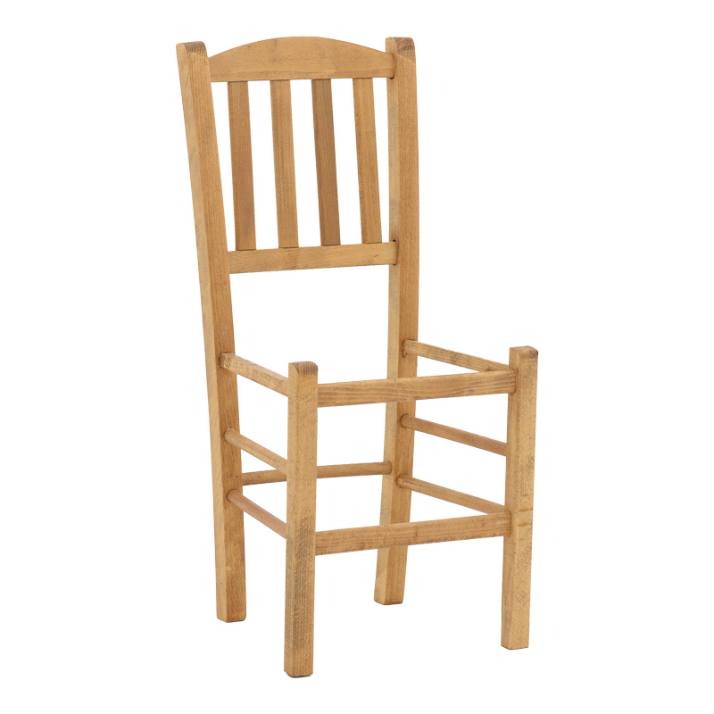 Καρέκλα Καφενείου Σύρος Pakoworld Μασίφ Ξύλο Οξιάς Λούστρο Καρυδί 41X42X92Εκ