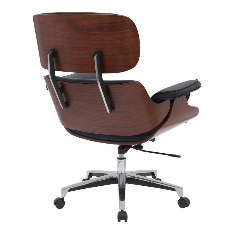 Καρέκλα Γραφείου Διευθυντή Kobane Pakoworld Μαύρο Pu-Βάση Χρωμίου 84X75X113.5Εκ