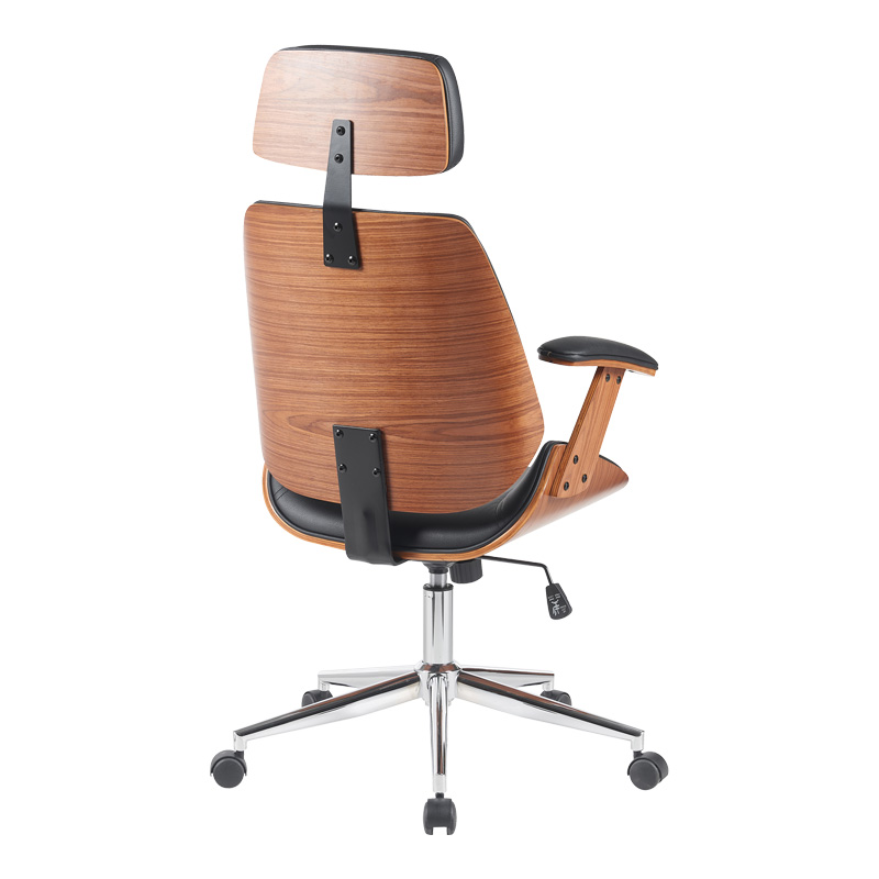 Καρέκλα Γραφείου Διευθυντή Fetseno Pakoworld Μαύρο Pu-Βάση Χρωμίου 53X56X113.5-123.5Εκ