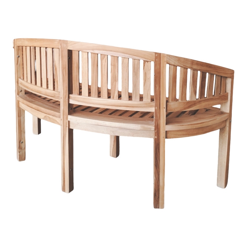 Καναπές Τριθέσιος Coren Pakoworld Φυσικό Teak Ξύλο 150X61X87Εκ