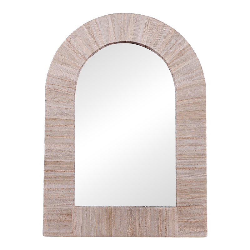 Καθρέπτης Koin Inart Μπανάνα Ξύλο Σε Φυσική Απόχρωση 78X78X8Εκ