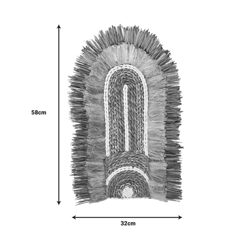 Διακοσμητικό Τοίχου Earsy Inart Seagrass Σε Φυσικό Χρώμα 58X32X8Εκ