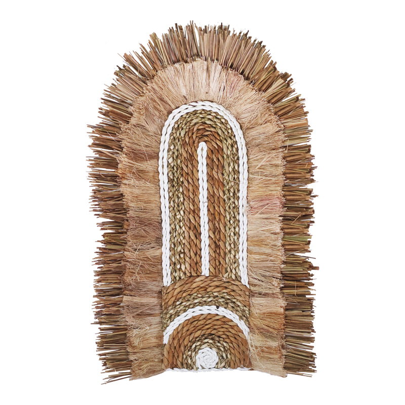 Διακοσμητικό Τοίχου Earsy Inart Seagrass Σε Φυσικό Χρώμα 58X32X8Εκ