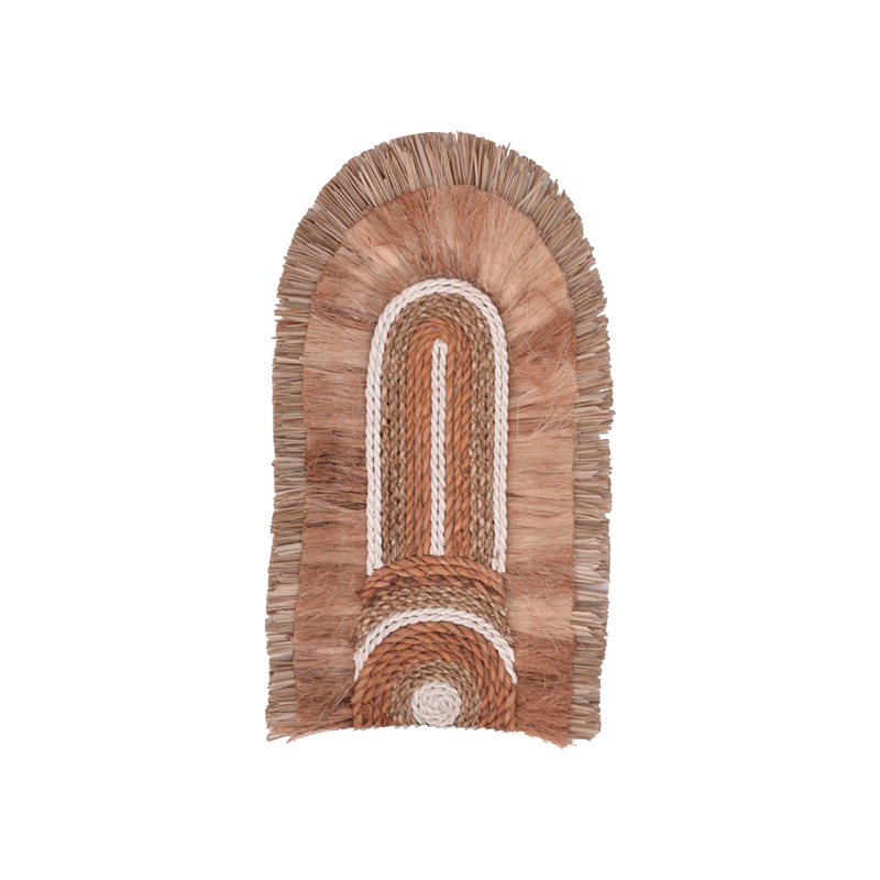 Διακοσμητικό Τοίχου Earsy I Inart Seagrass Σε Φυσικό Χρώμα 48X26X8Εκ