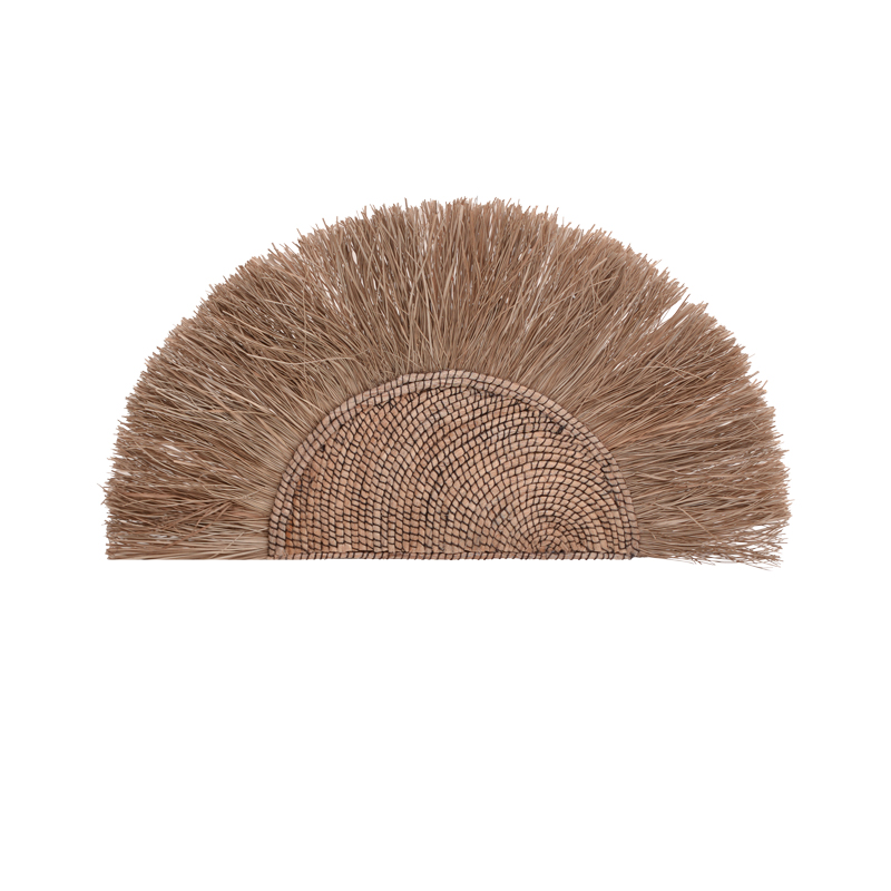 Διακοσμητικό Τοίχου Nairone Inart Seagrass-Abaca Σε Φυσικό Χρώμα 85X105X10Εκ