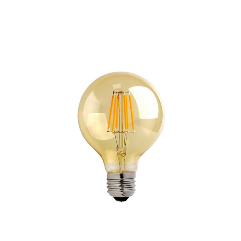 Λαμπτήρας Led G80 Bulb Pakoworld 4W E27 2700K 200-220V Amber