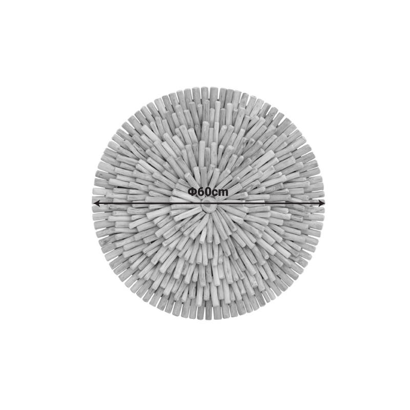 Διακοσμητικό Τοίχου Decofy Inart Drift Ξύλο Σε Φυσική Απόχρωση Φ60X5Εκ