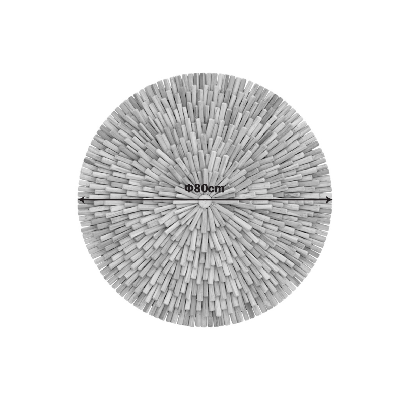 Διακοσμητικό Τοίχου Decofy Inart Drift Ξύλο Σε Φυσική Απόχρωση Φ80X5Εκ