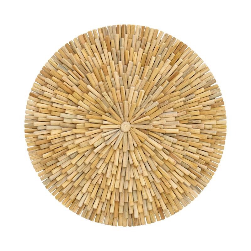 Διακοσμητικό Τοίχου Decofy Inart Drift Ξύλο Σε Φυσική Απόχρωση Φ80X5Εκ