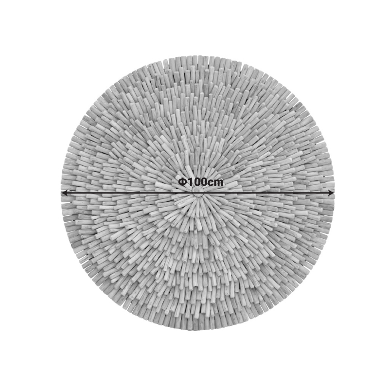 Διακοσμητικό Τοίχου Decofy Inart Drift Ξύλο Σε Φυσική Απόχρωση Φ100X5Εκ