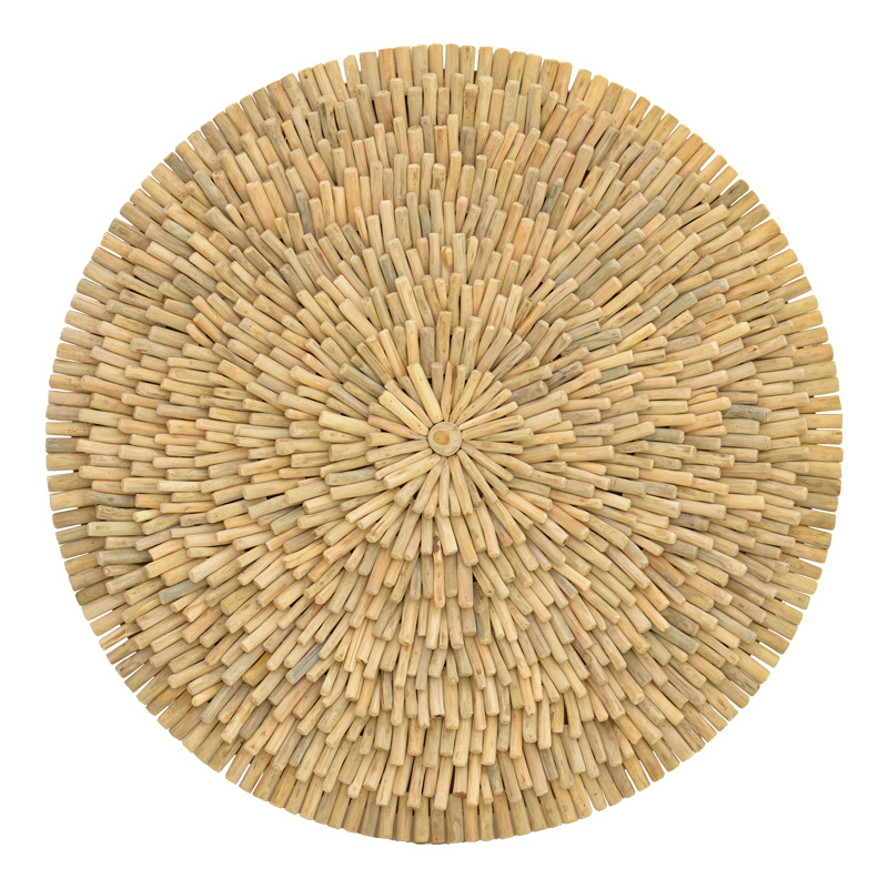 Διακοσμητικό Τοίχου Decofy Inart Drift Ξύλο Σε Φυσική Απόχρωση Φ100X5Εκ