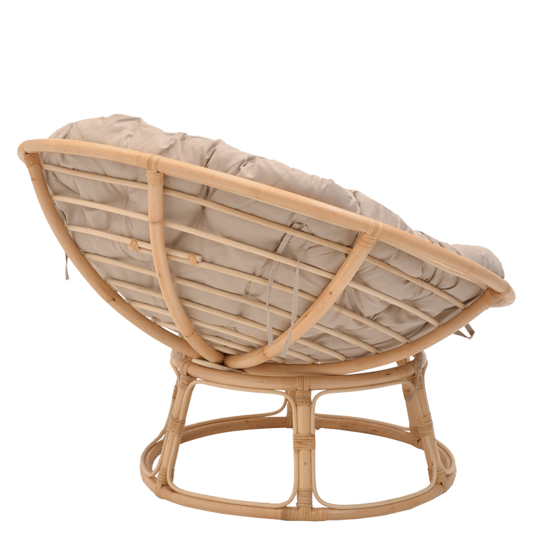 Πολυθρόνα Servey Pakoworld Rattan Σε Φυσική Απόχρωση-Μπεζ Μαξιλάρι Φ115X58Εκ