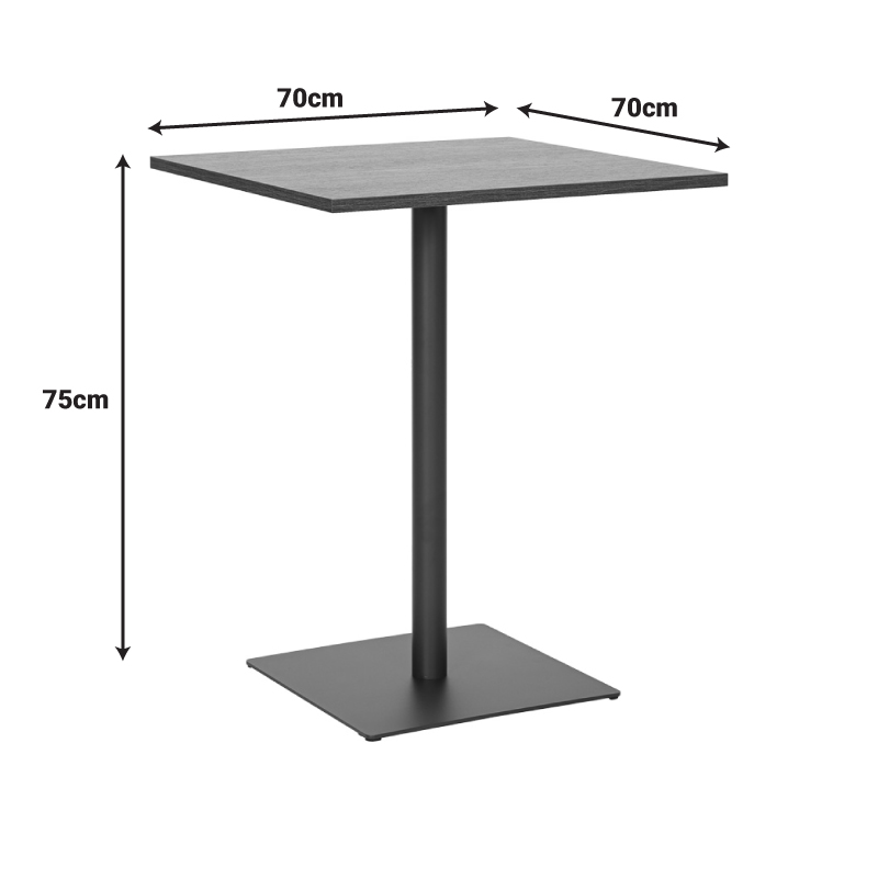 Τραπέζι Nerobian Pakoworld Mdf Σε Sonoma Απόχρωση 70X70X75Εκ