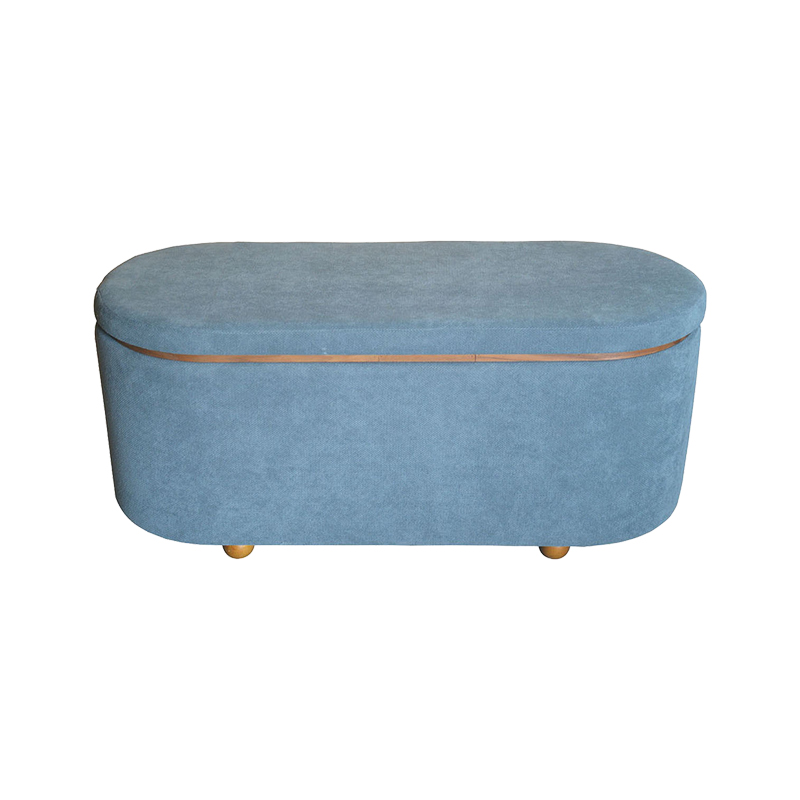 Σκαμπό Μπαούλο Tara Inart Σετ 2 Τεμ Ύφασμα Σε Γκρι Και Ανθρακί Απόχρωση