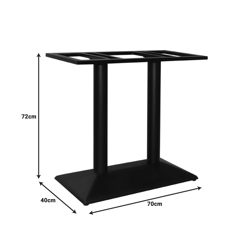 Βάση Τραπεζιού Soutenir Pakoworld Μεταλλική Σε Μαύρη Απόχρωση 80X40X72Εκ