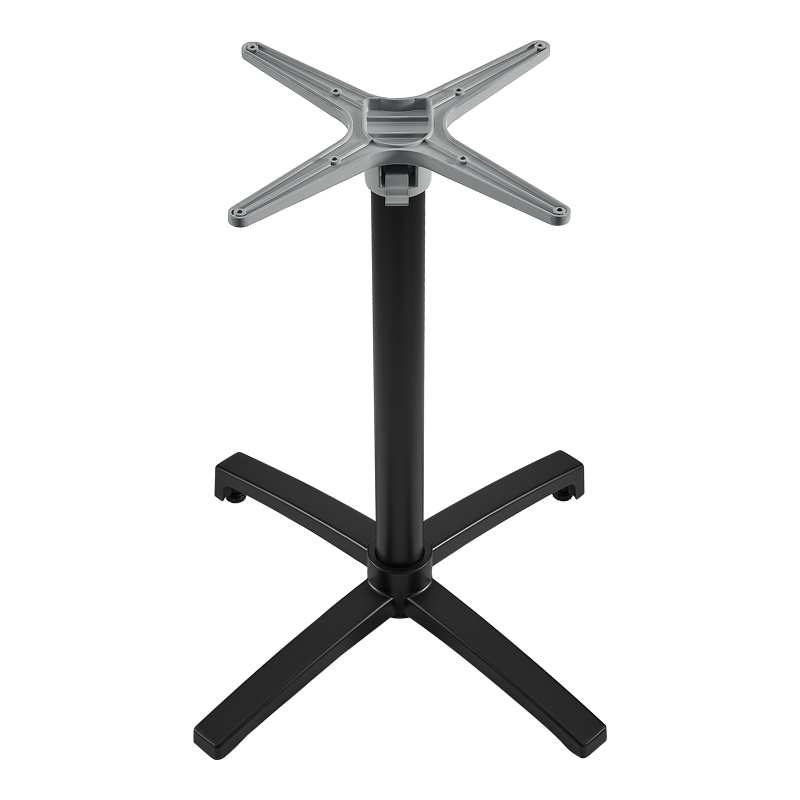 Βάση Τραπεζιού Levo Pakoworld Πτυσσόμενη Μεταλλική Σε Μαύρη Απόχρωση 69X69X73Εκ