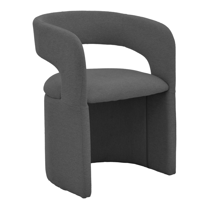 Πολυθρόνα Cocon Pakoworld Ύφασμα Ανθρακί 58X58X80Εκ