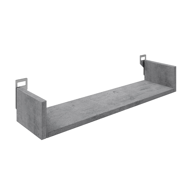 Ραφιέρα Τοίχου Derva Pakoworld Σε Cement Γκρι Απόχρωση 60X15X10Cm