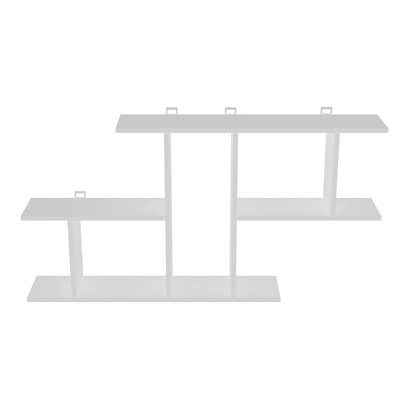 Ραφιέρα Τοίχου Vertoura Pakoworld Σε Λευκή Απόχρωση 116X18.5X60Cm