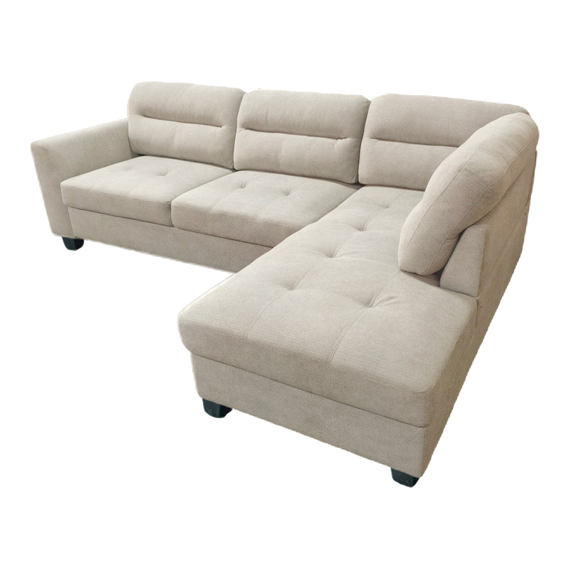 Γωνιακός Καναπές Αριστερή Γωνία Camile Pakoworld Ύφασμα Σε Μπεζ Απόχρωση 270X174X95Εκ