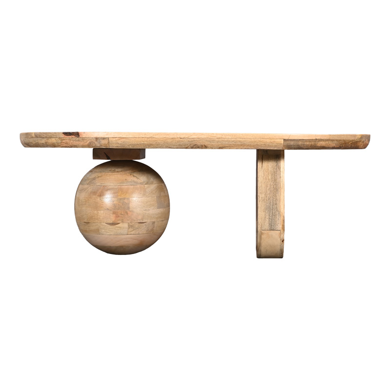 Τραπέζι Σαλονιού Kane Pakoworld Μασίφ Ξύλο Ακακίας Σε Φυσική Απόχρωση 110X72X38Εκ