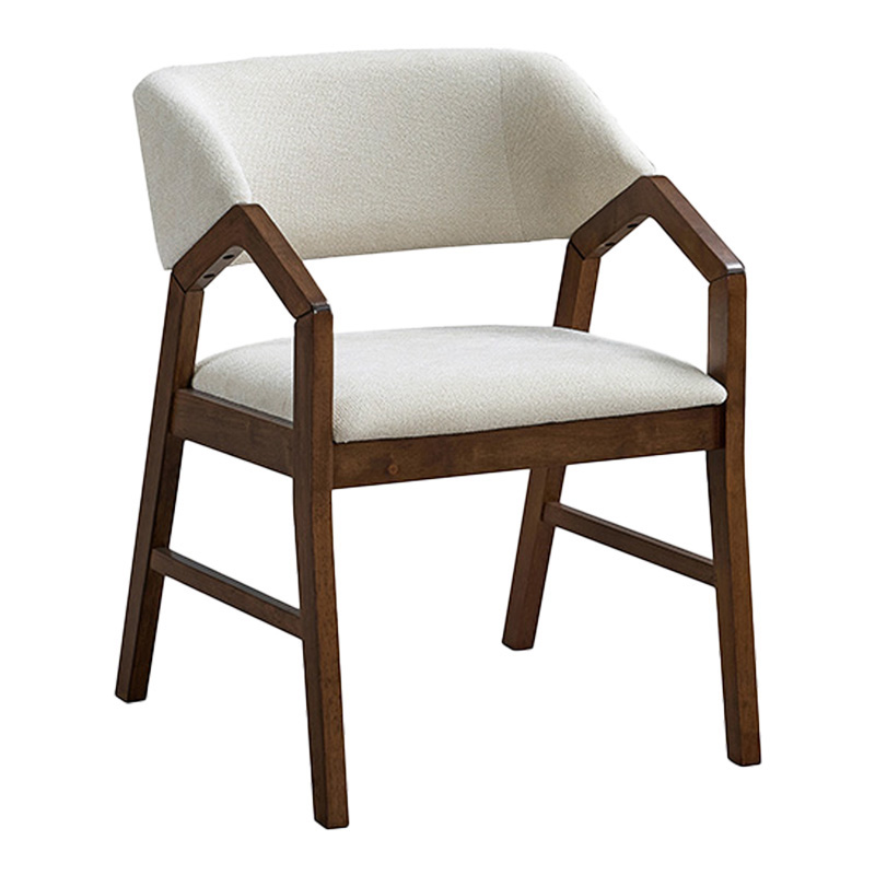 Τραπεζαρία Eleganza-Livia Pakoworld Σετ 7Τεμ Mdf Σε Καρυδί-Εκρού Απόχρωση 180X99X75.8Εκ