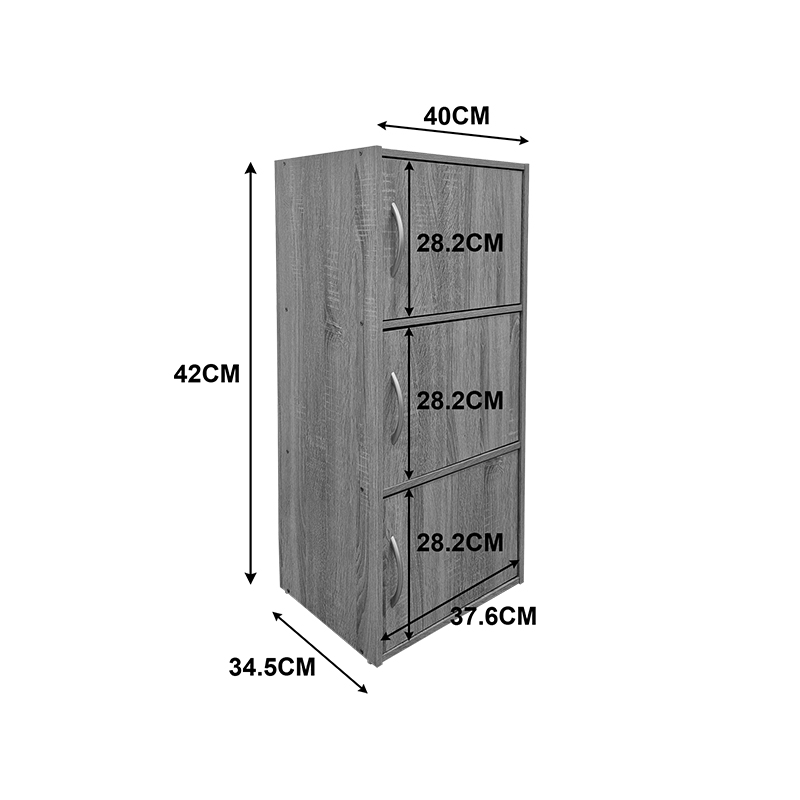 Ντουλάπι-Στήλη Soline Pakoworld Λευκό 40X34.5X90.5Εκ