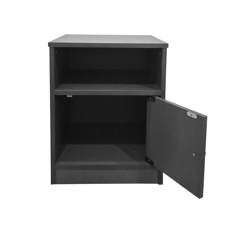 Κομοδίνο Lenea Pakoworld Ανθρακί 40X40X50Εκ