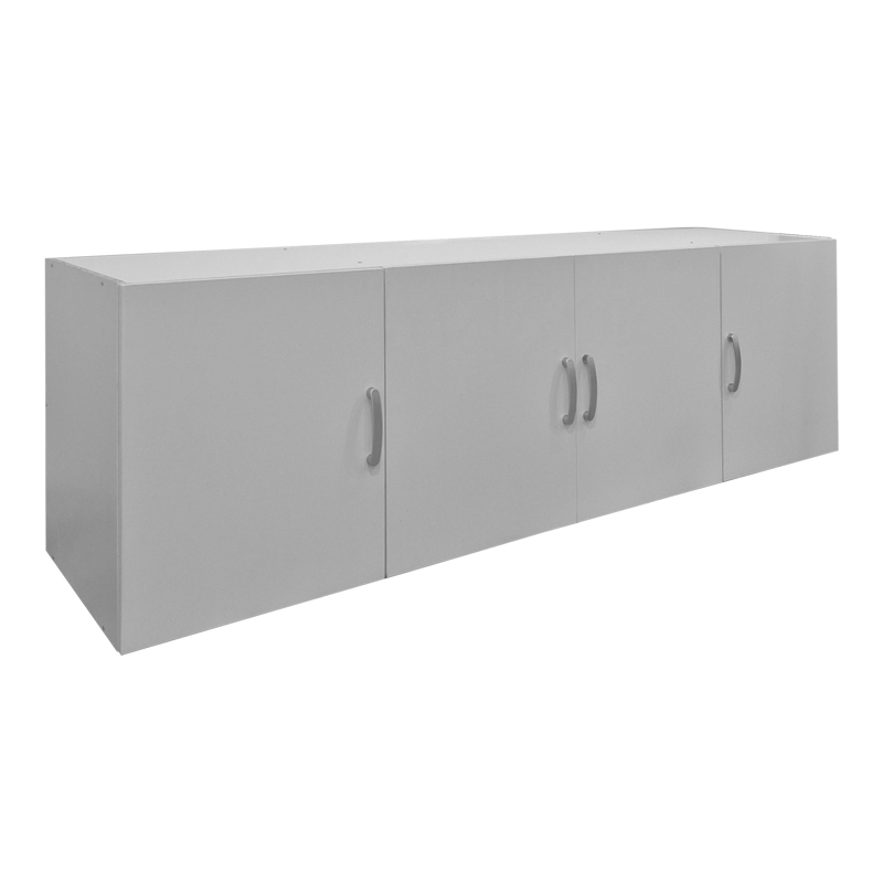 Πατάρι Ντουλάπας Τετράφυλλο Alvia Pakoworld Λευκό 200X51X60Εκ