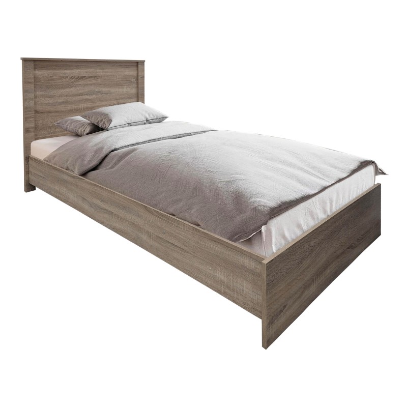 Σετ Κρεβατοκάμαρας Athos Sonoma Με Κρεβάτι 90X190Εκ Σετ 2Τεμ