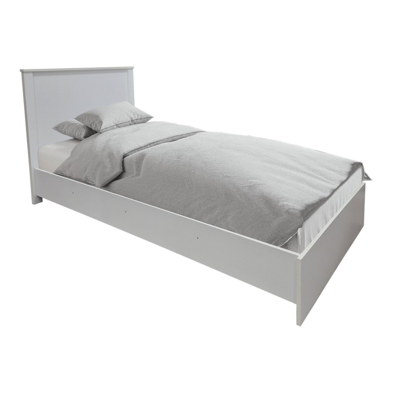 Σετ Κρεβατοκάμαρας Athos Λευκό Με Κρεβάτι 90X190Εκ Σετ 3Τεμ