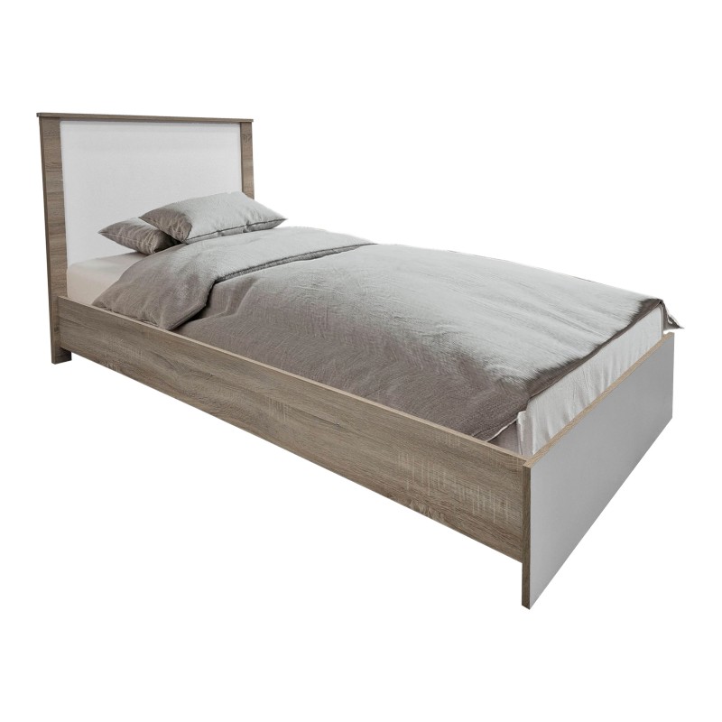 Σετ Κρεβατοκάμαρας Athos Sonoma Λευκό Με Κρεβάτι 90X190Εκ Σετ 3Τεμ