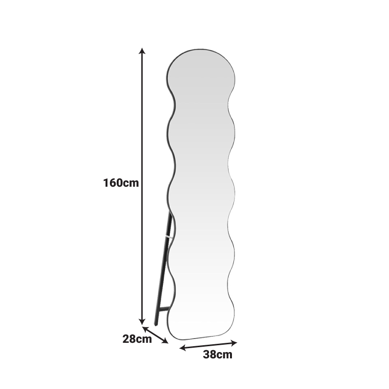 Καθρέπτης Waven Pakoworld Σε Λευκή Απόχρωση 38X28X148Εκ