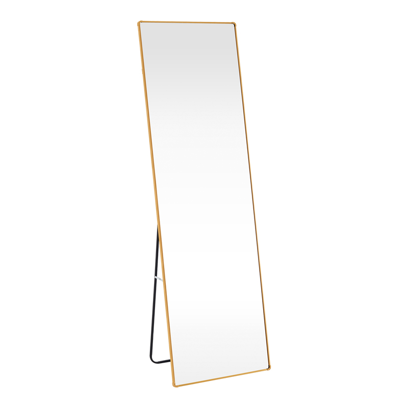 Καθρέπτης Moira Pakoworld Αλουμίνιο Χρυσό 50X28X160Εκ