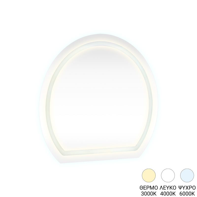 Καθρέπτης Enira Pakoworld Με Led 59.5X2.8X59.5Εκ