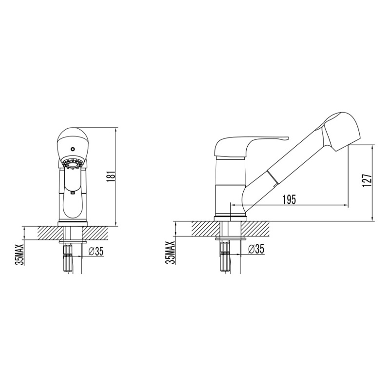 Μπαταρία Κουζίνας 8808 Χρωμίου