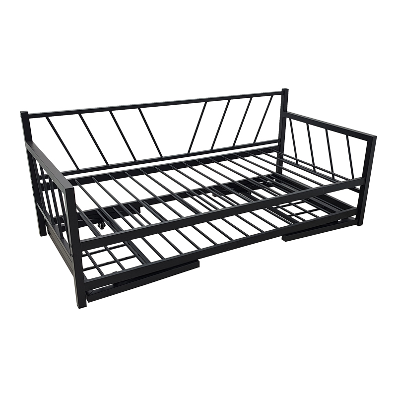 Κρεβάτι-Καναπές Remmie Pakoworld Μέταλλο Μαύρο 90X190Εκ