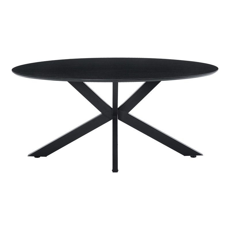 Τραπέζι Makrey Pakoworld Μαύρο Mdf- Μεταλλικά Πόδια 160X90X75Εκ