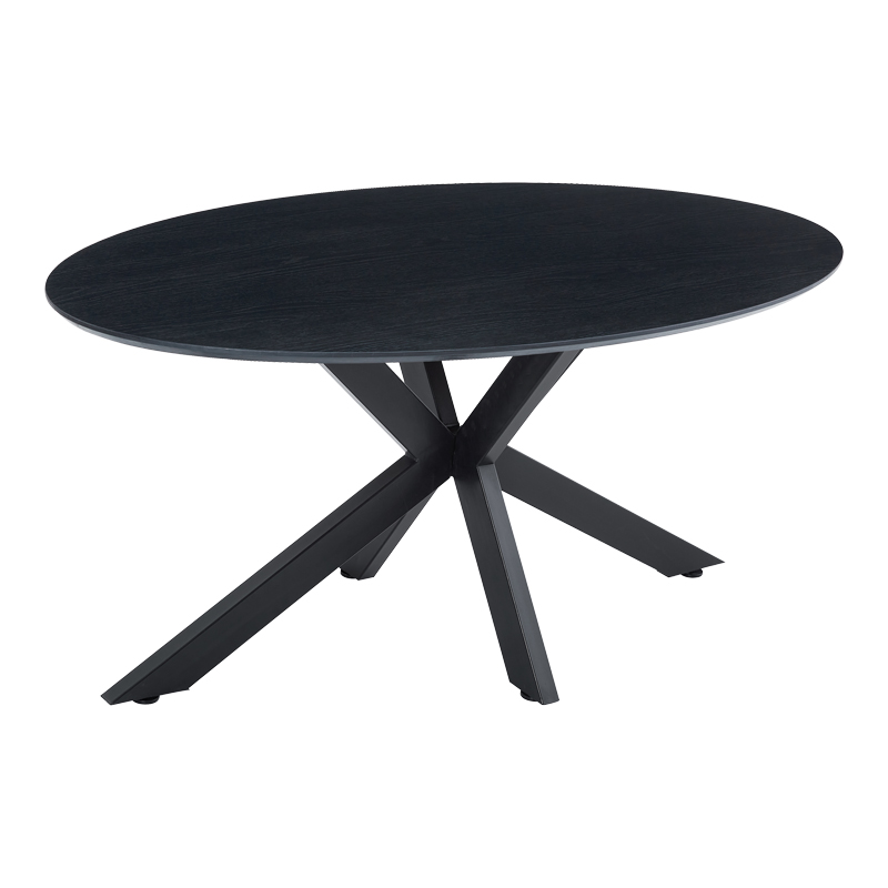Τραπέζι Makrey Pakoworld Μαύρο Mdf- Μεταλλικά Πόδια 160X90X75Εκ