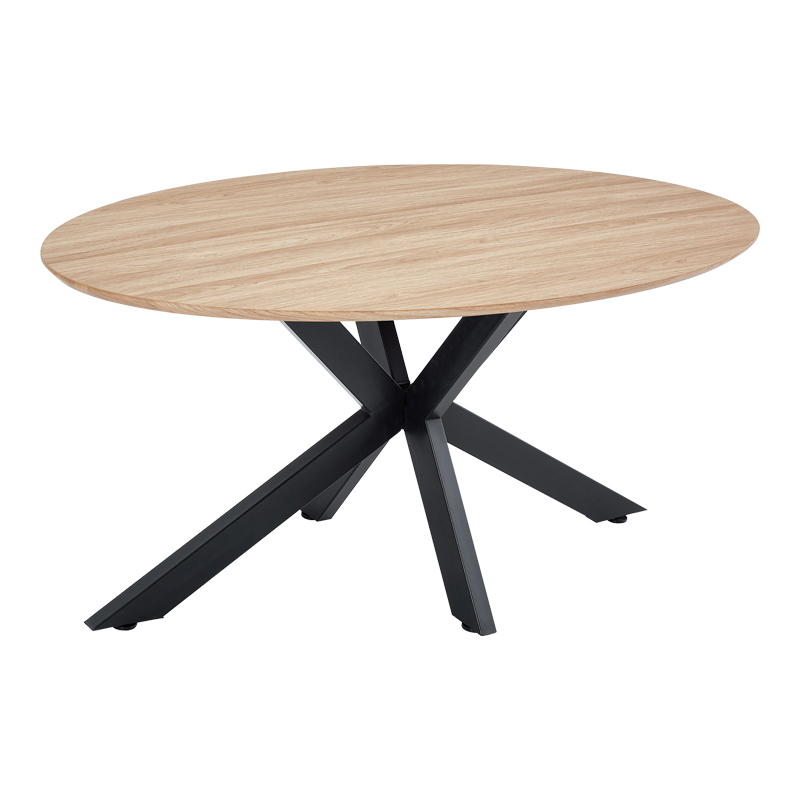Τραπέζι Makrey Pakoworld Sonoma Mdf- Μαύρα Μεταλλικά Πόδια 160X90X75Εκ