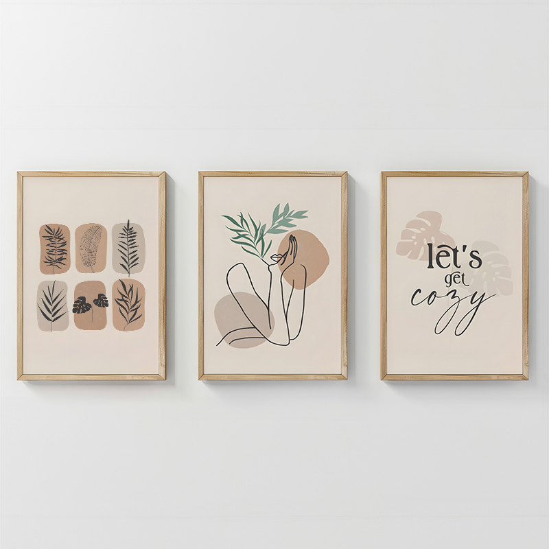 Πίνακας Xinbia Pakoworld Τρίπτυχος Με Ψηφιακή Εκτύπωση Και Πλαίσιο 33X1.5X48Εκ